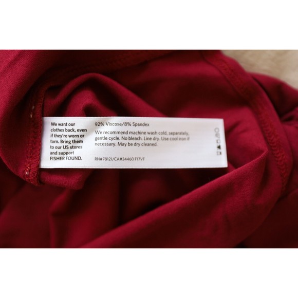 NWT EILEEN FISHER Womens XL Hibiscus Viscose Jersey High/Low Turtleneck Tunic - Picture 6 of 8